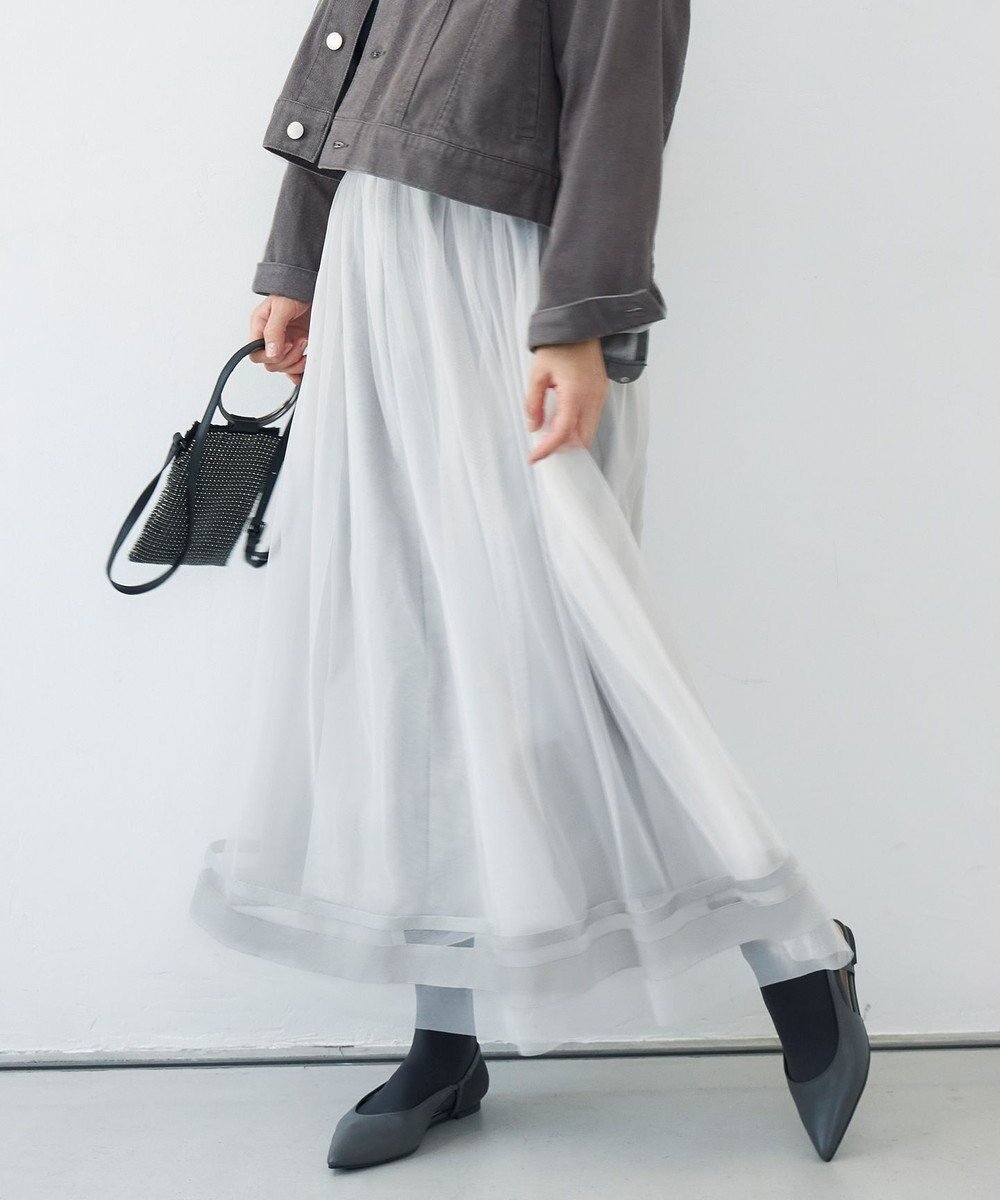 【自由区/JIYU-KU】の【洗える】チュールエンブロイダリー スカート 人気、トレンドファッション・服の通販 founy(ファニー) 　ファッション　Fashion　レディースファッション　Fashion for Women　スカート　Skirts　チュール　Tulip, Tulip Motif　エレガント 上品　Elegant　夏　Summer　春　Spring　S/S・春夏　SS, Spring/Summer, Warm Season　洗える　Machine Washable　 other-1|ID: prp329100004535355 ipo3291000000033642626