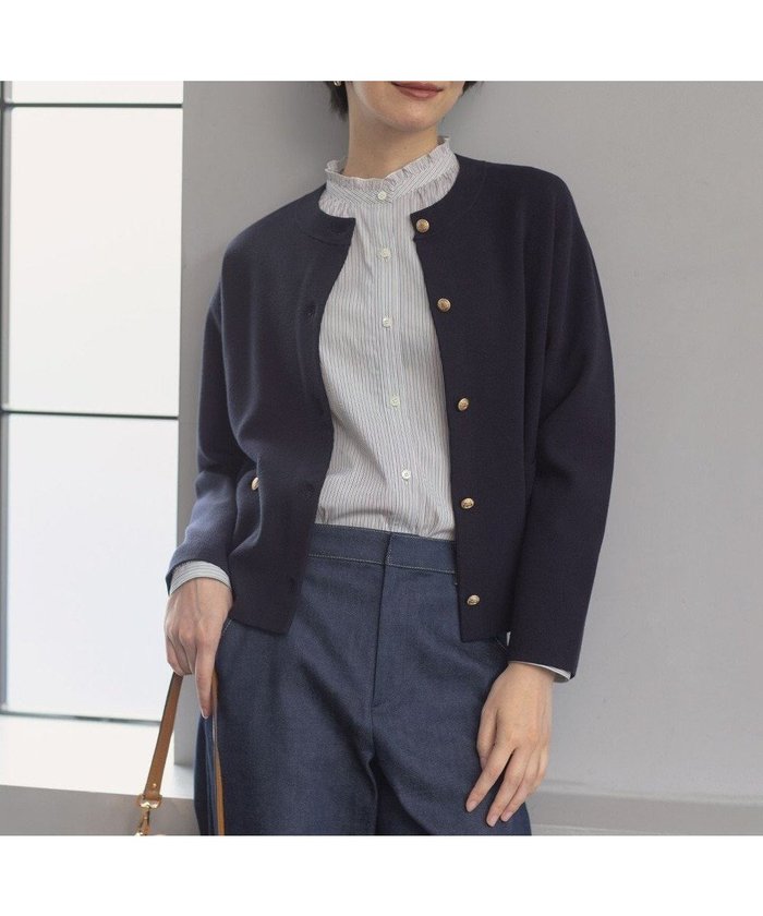 【ジェイ プレス/J.PRESS】の【洗える】VIS/PE ROME ニット カーディガン インテリア・キッズ・メンズ・レディースファッション・服の通販 founy(ファニー) https://founy.com/ ファッション Fashion レディースファッション Fashion for Women トップス・カットソー Cut & Sew Tops ニット Knit Tops & Sweaters カーディガン・羽織り Layered Style Cardigans 洗える Machine Washable カーディガン Cardigan, Knitwear ストレッチ Stretch, Stretchy Fabric ベーシック Basic, Essential ミドル Middle Length, Mid Height A/W・秋冬 Autumn/Winter エレガント 上品 Elegant |ID: prp329100004535369 ipo3291000000034337950