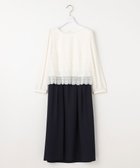 【エニィ スィス/any SiS】の【洗える】レースコンビバックサテン ワンピース ネイビー|ID: prp329100004535380 ipo3291000000034282450