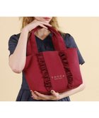 【トッカ/TOCCA】の【A4サイズ対応】RIBBON FRILL CANVASTOTE キャンバストートバッグ ボルドー系|ID: prp329100004535394 ipo3291000000032644830