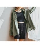 【三愛水着楽園/San-ai Resort】の【WEB限定】5点セット バケットハット付きUVカット リブタンキニ+ラッシュガードセット水着【BeachQueen(ビーチクイーン)】 カーキー|ID: prp329100004535461 ipo3291000000032051511
