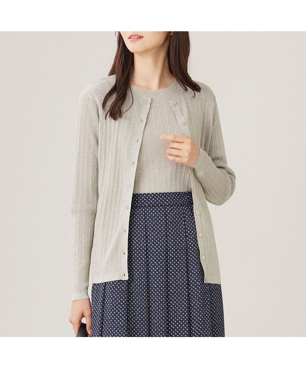 【自由区/JIYU-KU】の【カタログ掲載・アンサンブル対応・洗える】グリッターリブ カーディガン インテリア・キッズ・メンズ・レディースファッション・服の通販 founy(ファニー) ファッション Fashion レディースファッション Fashion for Women トップス・カットソー Cut & Sew Tops カーディガン・羽織り Layered Style Cardigans アンサンブルニット Knit Ensembles & Twin Sets アンサンブル Ensemble Set カーディガン Cardigan, Knitwear グリッター Glitter, Sparkle シンプル Simple, Minimal トレンド Trend, Trending Now 洗える Machine Washable A/W・秋冬 Autumn/Winter サンド|ID: prp329100004535512 ipo3291000000034190347