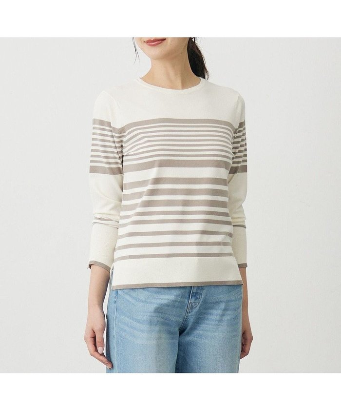 【ジェイ プレス/J.PRESS】のVIGODA ボーダー ニット インテリア・キッズ・メンズ・レディースファッション・服の通販 founy(ファニー) https://founy.com/ ファッション Fashion レディースファッション Fashion for Women トップス・カットソー Cut & Sew Tops ニット Knit Tops & Sweaters ストレッチ Stretch, Stretchy Fabric セーター Sweater, Knitwear ツイスト Tweed, Tweed Fabric ボーダー Border, Stripe ロング Long, Long-Length エレガント 上品 Elegant A/W・秋冬 Autumn/Winter |ID: prp329100004535521 ipo3291000000033432571