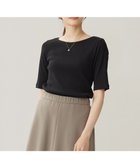【自由区/JIYU-KU】の【洗える】ソフトリブ5分袖 Tシャツ 人気、トレンドファッション・服の通販 founy(ファニー) ファッション Fashion レディースファッション Fashion for Women トップス・カットソー Cut & Sew Tops シャツ・ブラウス・オフィスカジュアル Elegant Blouses & Button-Ups ロングTシャツ・Tシャツ Longline T-Shirts & Tees カットソー・ベーシックTシャツ Cut-and-Sewn Tops / Stretch Tees & Basics インナー Innerwear カットソー Cut and Sewn Top ジャケット Jacket, Outerwear ベーシック Basic, Essential 夏 Summer S/S・春夏 SS, Spring/Summer, Warm Season 洗える Machine Washable A/W・秋冬 Autumn/Winter thumbnail ブラック|ID: prp329100004535551 ipo3291000000033679934