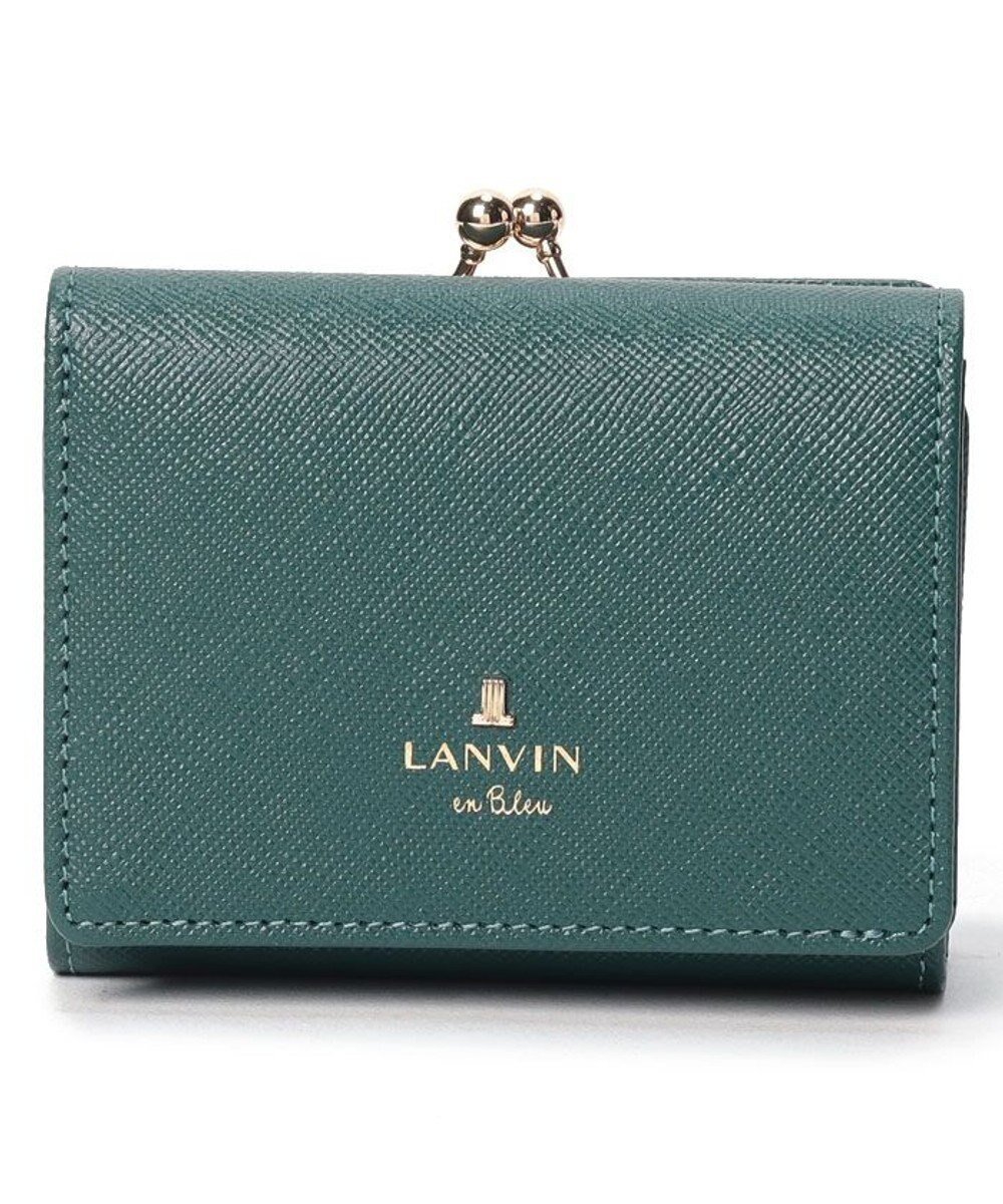 【ランバン オン ブルー/LANVIN en Bleu】のリュクサンブール 口金二つ折り財布 インテリア・キッズ・メンズ・レディースファッション・服の通販 founy(ファニー) 　ファッション　Fashion　レディースファッション　WOMEN　財布　Wallets　シンプル　Simple　フロント　Front　プリント　Print　メタル　Metal　モチーフ　Motif　人気　Popularity　財布　Wallet　ディープグリーン|ID: prp329100004535584 ipo3291000000032234457