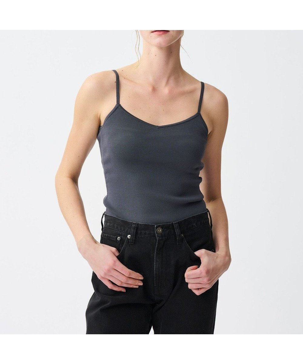 【アンクレイヴ/uncrave】の【接触冷感・UVカット・手洗い可】スムースニット キャミソール(カップ付き) インテリア・キッズ・メンズ・レディースファッション・服の通販 founy(ファニー) 　ファッション　Fashion　レディースファッション　Fashion for Women　トップス・カットソー　Cut & Sew Tops　ニット　Knit Tops & Sweaters　キャミソール&ノースリーブ　Camisoles & Sleeveless Tops　インナー　Innerwear　春　Spring　キャミソール　Camisole, Spaghetti Strap Top　シアー　Sheer, See-Through　ストレッチ　Stretch, Stretchy Fabric　ストレート　Straight, Straight Cut　バランス　Balance, Style Balance　フィット　Fit, Slim Fit　ラウンド　Round, Round Neck　S/S・春夏　SS, Spring/Summer, Warm Season　夏　Summer　ブルーグレー|ID: prp329100004535588 ipo3291000000032617494