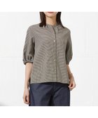 【ジェイ プレス/J.PRESS】の【洗える】バイカラーギンガム ストライプ ブラウス ブラック系3|ID: prp329100004535608 ipo3291000000032647935