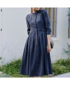 【ティアクラッセ/Tiaclasse】の【新色追加・洗える】ピーチスキンバンドカラーワンピース ブルー|ID: prp329100004535671 ipo3291000000032052523