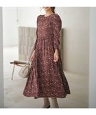 【エニィ スィス/any SiS】の【BAILA12月号掲載・貴島明日香さんコラボ】ペイントタッチフラワー ワンピース テラコッタ系|ID: prp329100004535689 ipo3291000000032052609