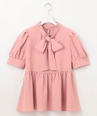 【フェルゥ/Feroux】の【洗える】ペプラム ボウタイブラウス ピンク系|ID: prp329100004535732 ipo3291000000034233456