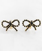 【トッカ/TOCCA】のGLITTER RIBBON EARRINGS イヤリング ゴールド×ブラック系|ID: prp329100004535793 ipo3291000000033632840