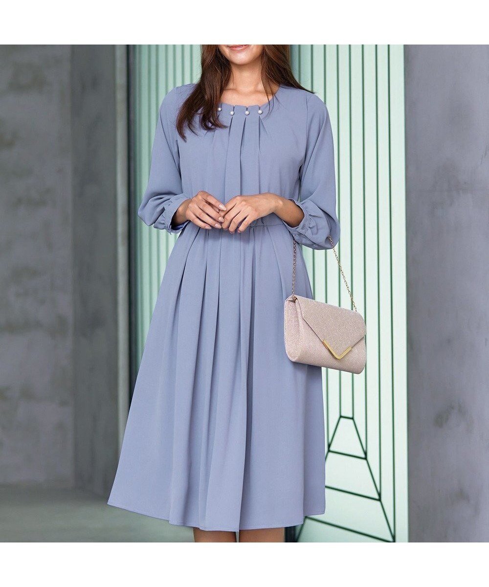 【ティアクラッセ/Tiaclasse】の【洗える】タックパールワンピース 人気、トレンドファッション・服の通販 founy(ファニー) 　ファッション　Fashion　レディースファッション　WOMEN　ワンピース　Dress　おすすめ　Recommend　オケージョン　Occasion　チュニック　Tunic　パール　Pearl　フィット　Fit　フレア　Flare　ブラウジング　Browsing　ポケット　Pocket　ラウンド　Round　エレガント 上品　Elegant　再入荷　Restock/Back In Stock/Re Arrival　夏　Summer　NEW・新作・新着・新入荷　New Arrivals　S/S・春夏　Ss・Spring/Summer　洗える　Washable　A/W・秋冬　Aw・Autumn/Winter・Fw・Fall-Winter　結婚式　Wedding Ceremony　 other-1|ID: prp329100004535809 ipo3291000000032198475