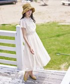 【ティアクラッセ/Tiaclasse】の【洗える】花柄ボウタイフレアワンピース アイボリー|ID: prp329100004535818 ipo3291000000032053272