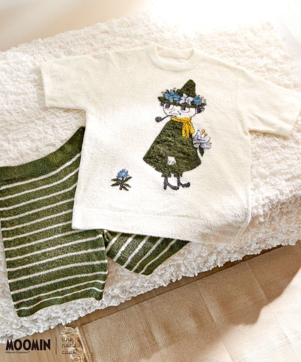 【ウンナナクール/une nana cool】の【MOOMIN * une nana cool 】プルオーバー パンツセット インテリア・キッズ・メンズ・レディースファッション・服の通販 founy(ファニー) 　ファッション　Fashion　レディースファッション　Fashion for Women　パンツ　Pants & Trousers　キャラクター　Character, Licensed Characters　コレクション　Collection, Seasonal Line　なめらか　Smooth, Silky Texture　ハーフ　Half, Half-Length　パジャマ　Pajamas, Sleepwear　ボトム　Bottoms, Lower Wear　ボーダー　Border, Stripe　無地　Plain, Solid Color　おすすめ　Recommended / Our Picks　夏　Summer　GR|ID: prp329100004535842 ipo3291000000033175466