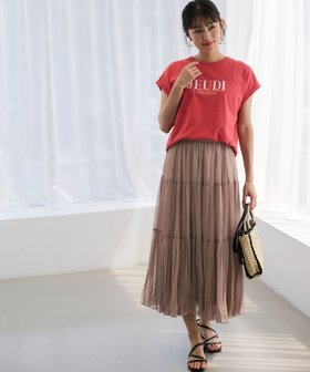 【エニィ スィス/any SiS】の【洗える】シアーワッシャーティアード スカート 人気、トレンドファッション・服の通販 founy(ファニー) ファッション Fashion レディースファッション Fashion for Women スカート Skirts ティアードスカート Tiered Skirts カットソー Cut and Sewn Top シフォン Chiffon, Lightweight Fabric シンプル Simple, Minimal ティアードスカート Tiered Skirt, Flounced Skirt パウダー Powder, Soft Tone エレガント 上品 Elegant 再入荷 Restock / Back in Stock 夏 Summer 春 Spring S/S・春夏 SS, Spring/Summer, Warm Season 洗える Machine Washable |ID:prp329100004535848