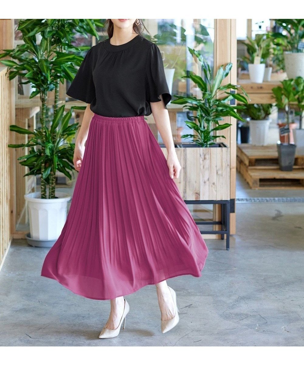 【ティアクラッセ/Tiaclasse】の【洗える/ウエストゴム】 ジョーゼットプリーツスカート 人気、トレンドファッション・服の通販 founy(ファニー) 　ファッション　Fashion　レディースファッション　WOMEN　スカート　Skirt　プリーツスカート　Pleated Skirts　春　Spring　洗える　Washable　秋　Autumn/Fall　ジョーゼット　Georgette　チュニック　Tunic　ドレープ　Drape　フェミニン　Feminine　フレア　Flare　プリーツ　Pleats　ボックス　Box　ポケット　Pocket　マキシ　Maxi　ミモレ　Mimore　無地　Plain Color　ロング　Long　S/S・春夏　Ss・Spring/Summer　再入荷　Restock/Back In Stock/Re Arrival　夏　Summer　入学式　Entrance Ceremony　卒業式　Graduation Ceremony　NEW・新作・新着・新入荷　New Arrivals　 other-1|ID: prp329100004535862 ipo3291000000032274197