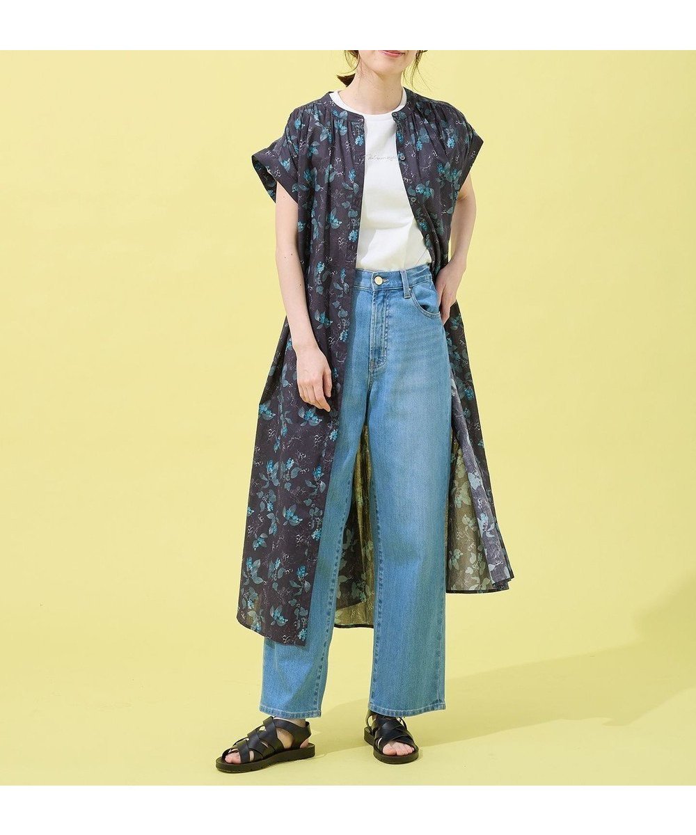 【エニィファム/any FAM】の【手洗い可能】レトロギャザーワンピース インテリア・キッズ・メンズ・レディースファッション・服の通販 founy(ファニー) 　ファッション　Fashion　レディースファッション　WOMEN　ワンピース　Dress　カーディガン　Cardigan　サンダル　Sandals　ジャケット　Jacket　スニーカー　Sneakers　プリント　Print　ボタニカル　Botanical　ワンポイント　One Point　夏　Summer　春　Spring　S/S・春夏　Ss・Spring/Summer　羽織　Haori　ネイビー|ID: prp329100004535872 ipo3291000000032230886