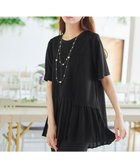 【ティアクラッセ/Tiaclasse】の【洗える】 メッシュプリーツドッキングプルオーバー ブラック|ID: prp329100004535898 ipo3291000000032552712