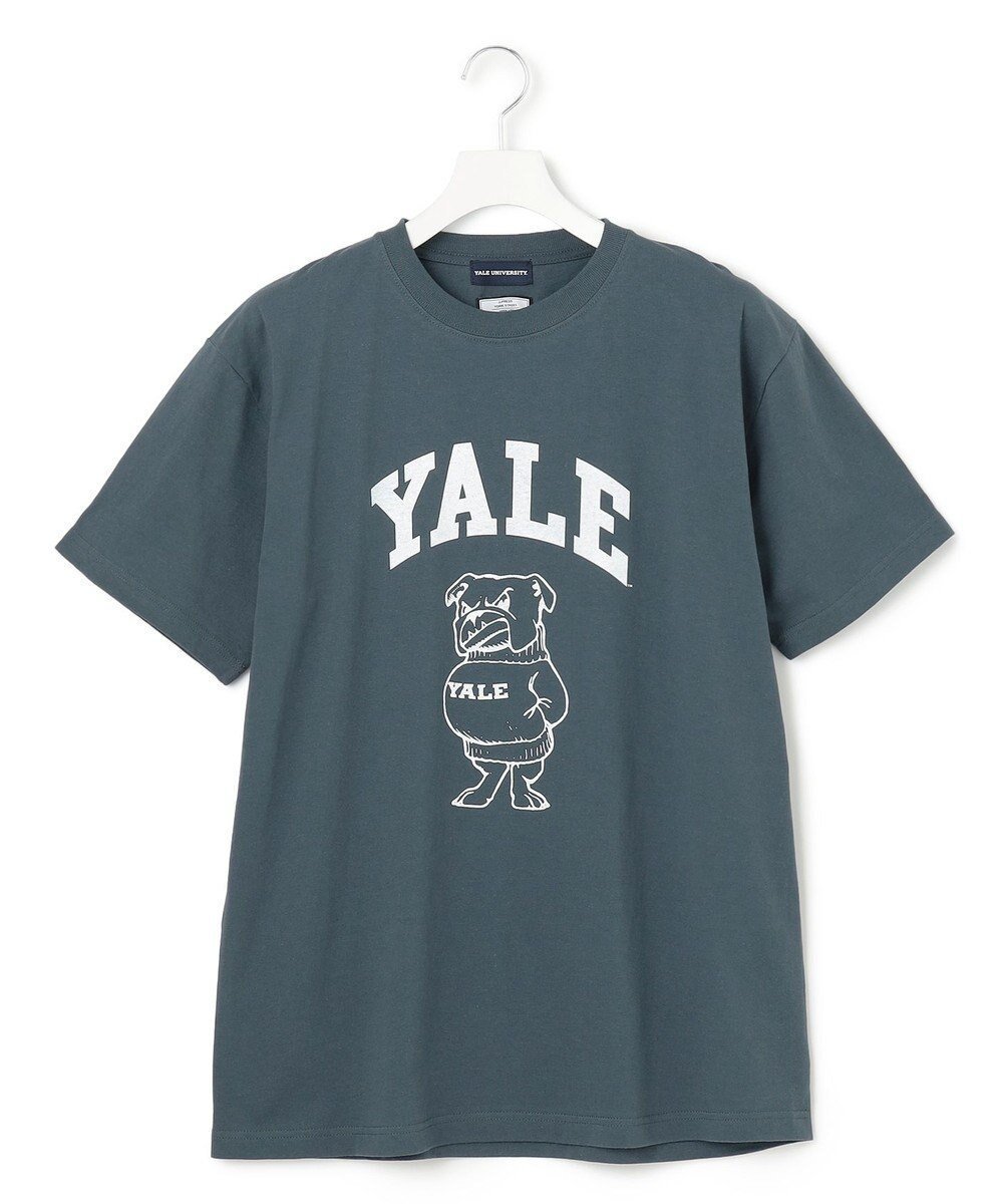 【ジェイプレスヨークストリート/J.PRESS YORK STREET】の【UNISEX】YALEアーチロゴTシャツ インテリア・キッズ・メンズ・レディースファッション・服の通販 founy(ファニー) 　ファッション　Fashion　レディースファッション　Ladies' Fashion Online　トップス・カットソー　Tops/Tshirt　シャツ/ブラウス　Shirts/Blouses　ロング / Tシャツ　T-Shirts　カットソー　Cut and Sewn　ユニセックス　Unisex　おすすめ　Recommend　アメリカン　American　インナー　Inner　カットソー　Cut And Sew　コラボ　Collaboration　人気　Popularity　夏　Summer　春　Spring　S/S・春夏　Ss・Spring/Summer　ダルブルー系|ID: prp329100004535916 ipo3291000000032667986