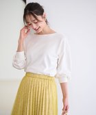 【エニィ スィス/any SiS】の【洗える】ミニ裏毛エンボスロゴ カットソー アイボリー|ID: prp329100004535945 ipo3291000000032661337