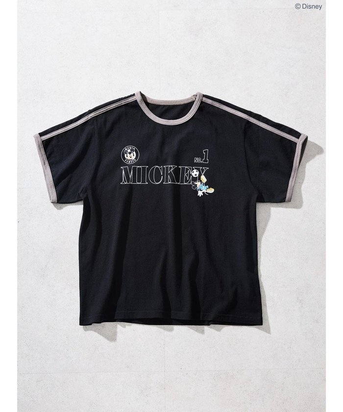 【アメリカンホリック/AMERICAN HOLIC】のラインTシャツ Black/Disney インテリア・キッズ・メンズ・レディースファッション・服の通販 founy(ファニー) https://founy.com/ ファッション Fashion レディースファッション Fashion for Women トップス・カットソー Cut & Sew Tops シャツ・ブラウス・オフィスカジュアル Elegant Blouses & Button-Ups ロングTシャツ・Tシャツ Longline T-Shirts & Tees カットソー・ベーシックTシャツ Cut-and-Sewn Tops / Stretch Tees & Basics カットソー Cut and Sewn Top サッカー Seersucker, Summer Fabric デニム Denim, Jeans Material トレンド Trend, Trending Now フロント Front, Front Design プリント Print, Printed Pattern 夏 Summer 春 Spring S/S・春夏 SS, Spring/Summer, Warm Season |ID: prp329100004536001 ipo3291000000033680513