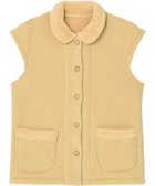 【ウィング/Wing】のベスト 3分袖 ショート丈(腰付近) フリース素材 ボア使用(裏側) 保温性 あたたかい 前開きタイプ レディース EX2070 ウイング/ワコール ベージュ|ID: prp329100004536015 ipo3291000000032054359