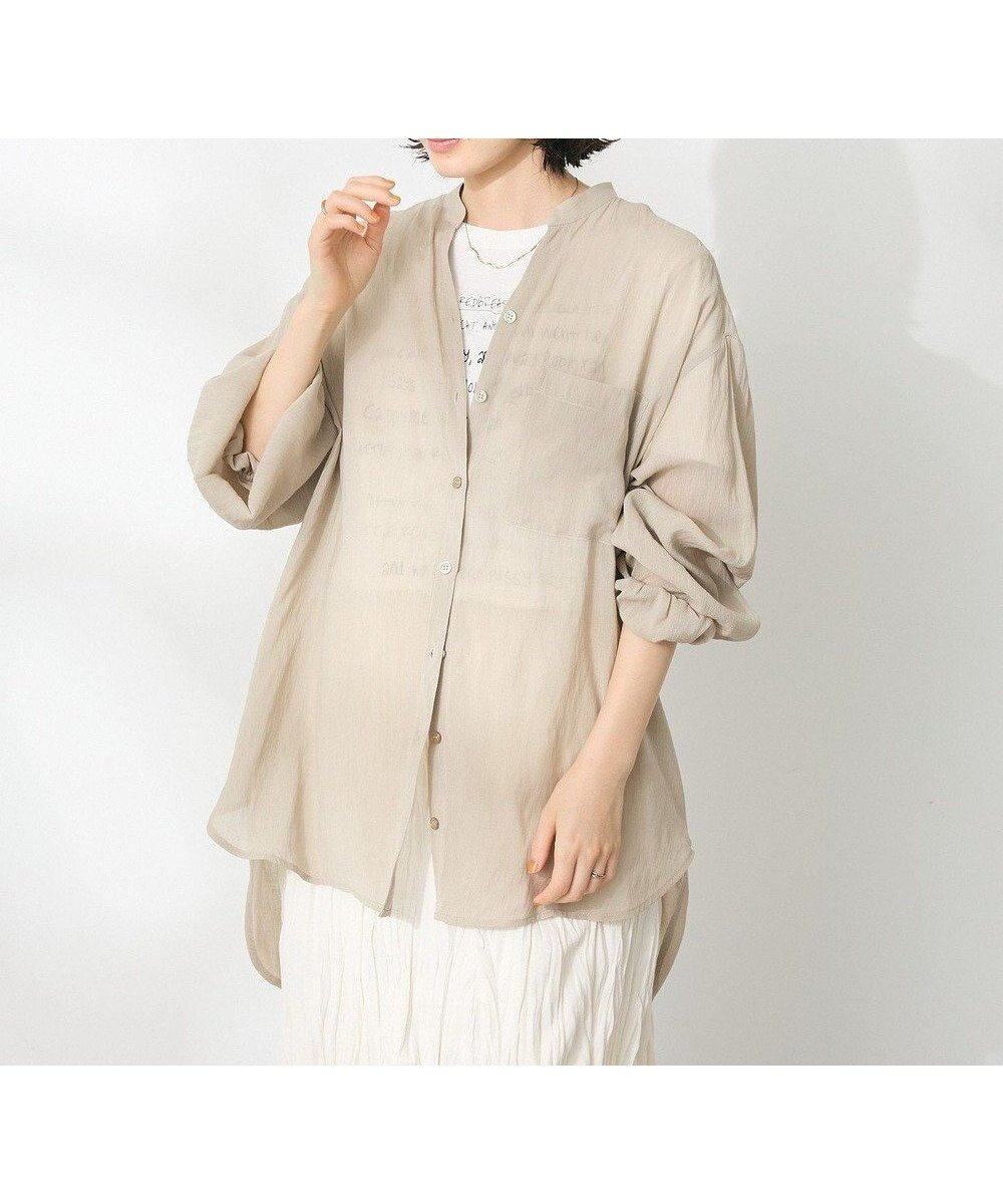 【クラフトスタンダードブティック/CRAFT STANDARD BOUTIQUE】のヴィンテージボイルスキッパー長袖シャツ インテリア・キッズ・メンズ・レディースファッション・服の通販 founy(ファニー) 　ファッション　Fashion　レディースファッション　WOMEN　トップス・カットソー　Tops/Tshirt　シャツ/ブラウス　Shirts/Blouses　ヴィンテージ　Vintage　スキッパー　Skipper　タートルネック　Turtleneck　長袖　Long Sleeve　バランス　Balance　ベスト　Vest　ポケット　Pocket　羽織　Haori　リラックス　Relax　ロング　Long　A/W・秋冬　Aw・Autumn/Winter・Fw・Fall-Winter　2024年　2024　2024-2025秋冬・A/W　Aw/Autumn/Winter/Fw/Fall/2024-2025　Gray Beige|ID: prp329100004536087 ipo3291000000032054701