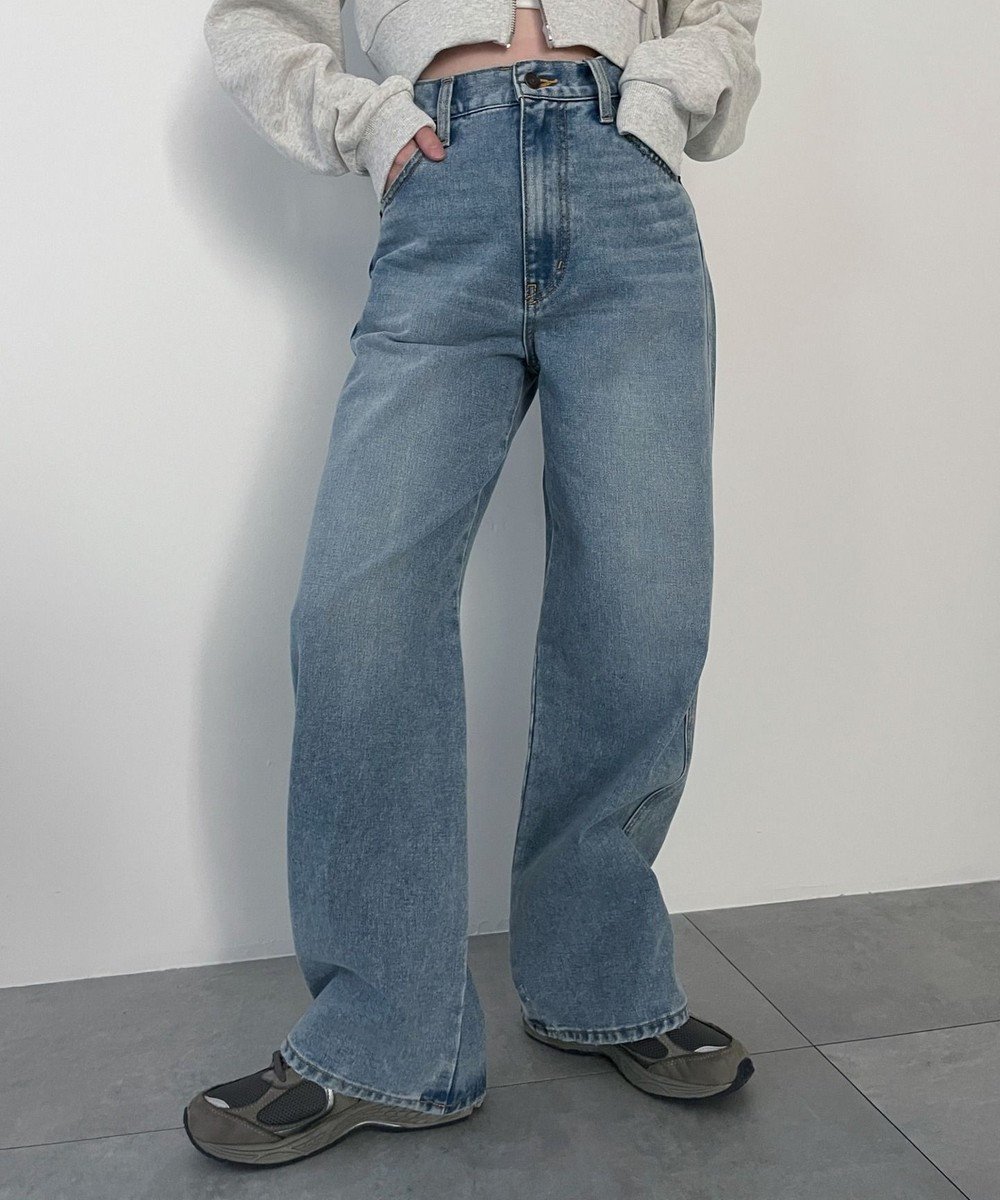 【ウィゴー/WEGO】の【XS/S/M/Lサイズ展開/美脚】ストレートデニムパンツ インテリア・キッズ・メンズ・レディースファッション・服の通販 founy(ファニー) 　ファッション　Fashion　レディースファッション　WOMEN　パンツ　Pants　デニムパンツ　Denim Pants　インディゴ　Indigo　春　Spring　秋　Autumn/Fall　ジーンズ　Jeans　ストレート　Straight　スマホ　Smartphone　デニム　Denim　トレンド　Trend　ロング　Long　冬　Winter　S/S・春夏　Ss・Spring/Summer　再入荷　Restock/Back In Stock/Re Arrival　夏　Summer　デニム淡色|ID: prp329100004536150 ipo3291000000032145360