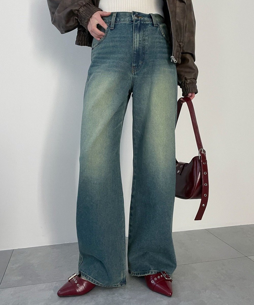 【ウィゴー/WEGO】の【XS/S/M/Lサイズ展開/美脚】ストレートデニムパンツ インテリア・キッズ・メンズ・レディースファッション・服の通販 founy(ファニー) 　ファッション　Fashion　レディースファッション　WOMEN　パンツ　Pants　デニムパンツ　Denim Pants　インディゴ　Indigo　春　Spring　秋　Autumn/Fall　ジーンズ　Jeans　ストレート　Straight　スマホ　Smartphone　デニム　Denim　トレンド　Trend　ロング　Long　冬　Winter　S/S・春夏　Ss・Spring/Summer　再入荷　Restock/Back In Stock/Re Arrival　夏　Summer　デニム中濃加工色|ID: prp329100004536150 ipo3291000000032145362