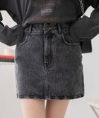 【ウィゴー/WEGO】の台形デニムミニスカート ブラックその他|ID: prp329100004536181 ipo3291000000032055156