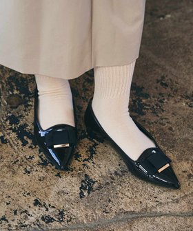 【ボントレ/BONTRE】の【PRECIEUX JOUET/プレシュウジュエ】ポインテッドリボンパンプス 人気、トレンドファッション・服の通販 founy(ファニー) ファッション Fashion レディースファッション WOMEN エナメル Enamel サテン Satin ドット Dot リボン Ribbon 再入荷 Restock/Back In Stock/Re Arrival |ID:prp329100004536195