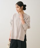 【グリーンパークス/Green Parks】のベロアモールリラックスサイズニットプルオーバー Light Gray|ID: prp329100004536238 ipo3291000000032503092
