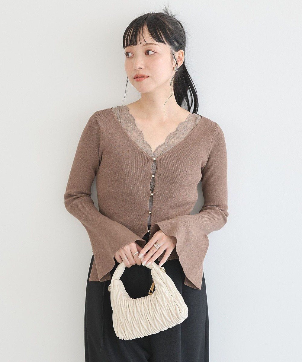 【アースミュージックアンドエコロジー/earth music&ecology】のリブニットカーディガン インテリア・キッズ・メンズ・レディースファッション・服の通販 founy(ファニー) ファッション Fashion レディースファッション Fashion for Women トップス・カットソー Cut & Sew Tops ニット Knit Tops & Sweaters カーディガン・羽織り Layered Style Cardigans おすすめ Recommended / Our Picks エレガント 上品 Elegant カーディガン Cardigan, Knitwear スリット Slit, Slit Detail スリーブ Sleeve, Long Sleeve / Short Sleeve デコルテ Décolleté, Neckline フィット Fit, Slim Fit ポケット Pocket, Pocket Detail ワイド Wide, Wide Fit A/W・秋冬 Autumn/Winter Brown|ID: prp329100004536273 ipo3291000000033675310