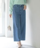 【組曲/KUMIKYOKU】のライトデニム セミワイドパンツ ライトインディゴ系|ID: prp329100004536280 ipo3291000000035608616