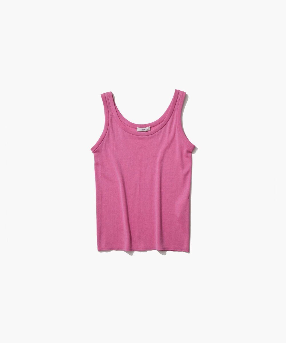 【エイトン/ATON】のFRESCA CIRCULAR RIB タンクトップ 人気、トレンドファッション・服の通販 founy(ファニー) 　ファッション　Fashion　レディースファッション　Fashion for Women　トップス・カットソー　Cut & Sew Tops　ニット　Knit Tops & Sweaters　インド　Indian Textile　インナー　Innerwear　春　Spring　カットソー　Cut and Sewn Top　吸水　Absorbent, Quick-Dry　セーター　Sweater, Knitwear　タンク　Tank Top, Sleeveless Top　ドレープ　Drape, Draping Fabric　S/S・春夏　SS, Spring/Summer, Warm Season　夏　Summer　 other-1|ID: prp329100004536295 ipo3291000000033499416