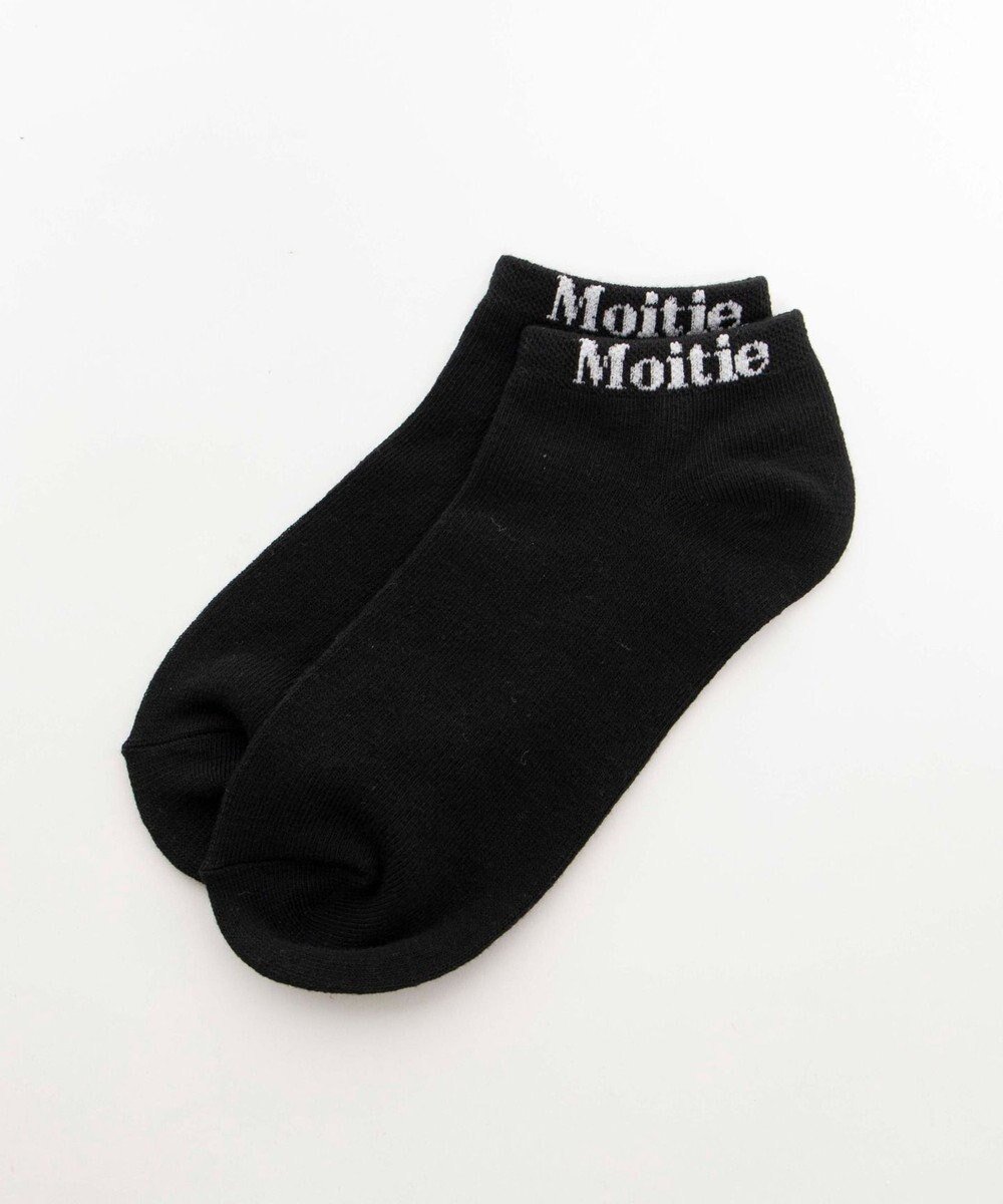 【ウィゴー/WEGO】のMoitieロゴショートソックス インテリア・キッズ・メンズ・レディースファッション・服の通販 founy(ファニー) 　ファッション　Fashion　レディースファッション　WOMEN　ソックス　Socks　レッグウェア　Legwear　ソックス　Socks　フィット　Fit　ワンポイント　One Point　ブラック|ID: prp329100004536320 ipo3291000000032055907