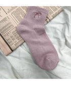 【ウィゴー/WEGO】のリボン刺繍アンクルパイルソックス ライトピンク|ID: prp329100004536322 ipo3291000000032055919