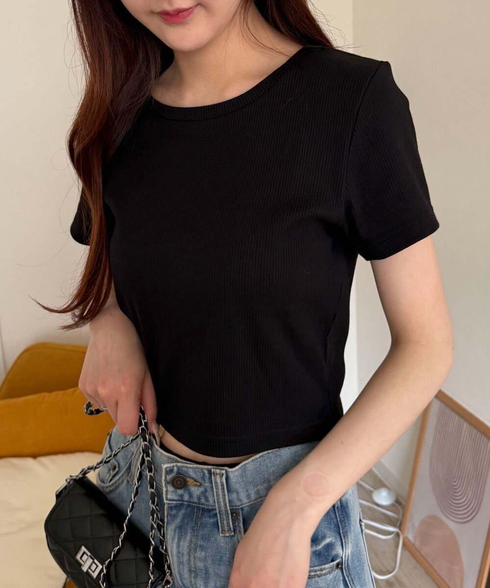 【ウィゴー/WEGO】の【SMサイズ展開】コンパクトリブT インテリア・キッズ・メンズ・レディースファッション・服の通販 founy(ファニー) 　ファッション　Fashion　レディースファッション　WOMEN　トップス・カットソー　Tops/Tshirt　シャツ/ブラウス　Shirts/Blouses　ロング / Tシャツ　T-Shirts　カットソー　Cut and Sewn　春　Spring　カットソー　Cut And Sew　キャミワンピース　Cami Dress　今季　This Season　スマホ　Smartphone　デニム　Denim　トレンド　Trend　定番　Standard　ハーフ　Half　ビスチェ　Bustier　フィット　Fit　ボトム　Bottom　半袖　Short Sleeve　無地　Plain Color　S/S・春夏　Ss・Spring/Summer　おすすめ　Recommend　夏　Summer　ブラック|ID: prp329100004536326 ipo3291000000032247869
