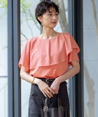 【23区/NIJYUSANKU】の【汗じみ防止/洗える】スムースデザイン ラッフルカラー カットソー 人気、トレンドファッション・服の通販 founy(ファニー) ファッション Fashion レディースファッション Ladies' Fashion Online トップス・カットソー Tops/Tshirt シャツ/ブラウス Shirts/Blouses ロング / Tシャツ T-Shirts カットソー Cut and Sewn アシンメトリー Asymmetry 春 Spring 洗える Washable カットソー Cut And Sew コンビ Combination ジャージ Jersey スリーブ Sleeve ドレープ Drape フレア Flare フレンチ French S/S・春夏 Ss・Spring/Summer 夏 Summer エレガント 上品 Elegant 2025年 2025 2025春夏・S/S Ss,Spring/Summer,2025 thumbnail ダークアプリコット系|ID: prp329100004536365 ipo3291000000032118368