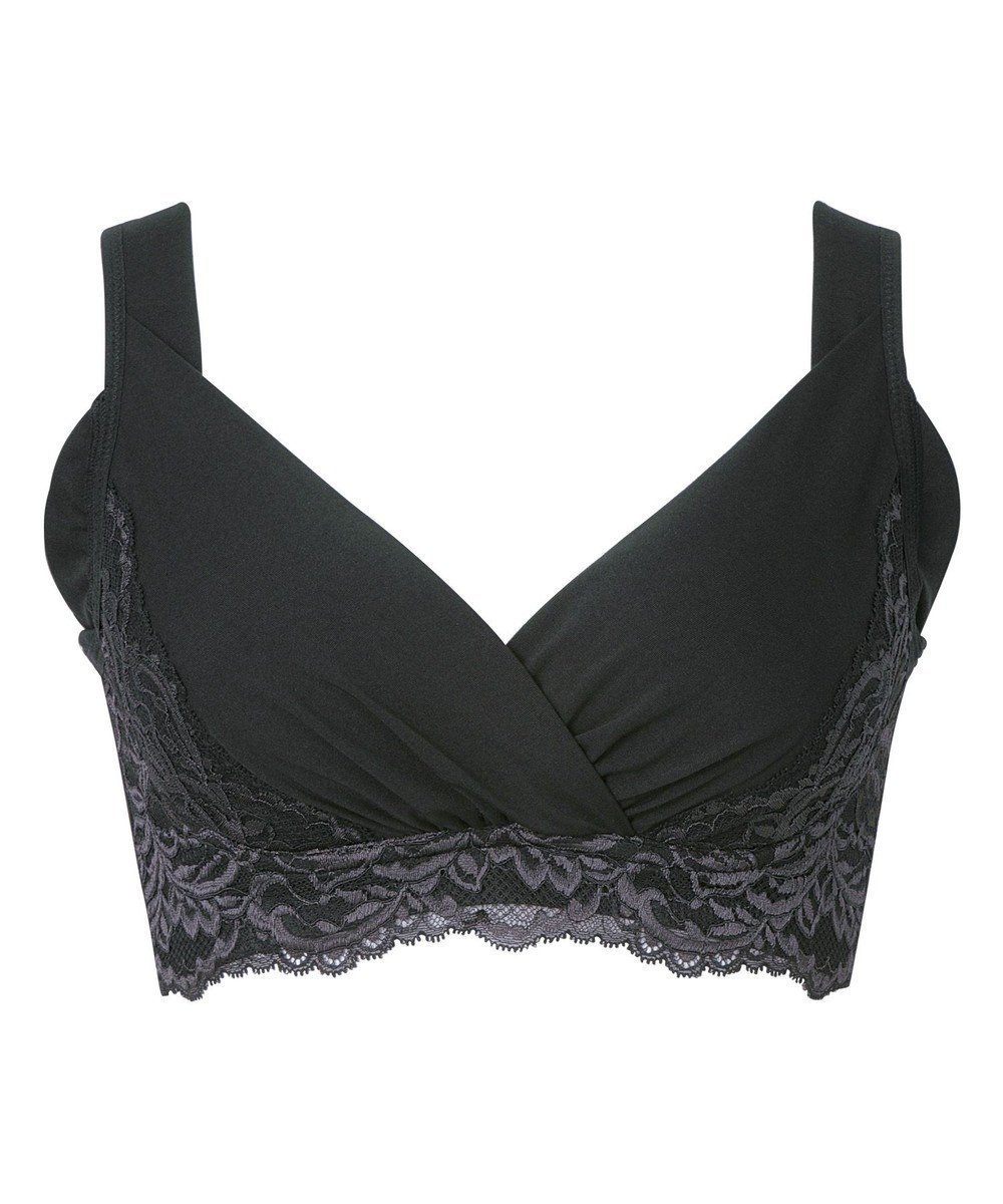 【ブラデリス ニューヨーク/BRADELIS New York】の【BRADELIS NewYork peace/ノンワイヤー】綿混トリプルキャッチFITブラ23 ブラデリス 補正 ブラジャー 接触冷感 ノンワイヤー DB123403 インテリア・キッズ・メンズ・レディースファッション・服の通販 founy(ファニー) 　ファッション　Fashion　レディースファッション　WOMEN　アンダー　Under　ショルダー　Shoulder　スーピマ　Supima　タンク　Tank　トライアングル　Triangle　トリプル　Triple　パターン　Pattern　フィット　Fit　ブラジャー　Bra　ランジェリー　Lingerie　レース　Race　ワイヤー　Wire　おすすめ　Recommend　入学式　Entrance Ceremony　卒業式　Graduation Ceremony　結婚式　Wedding Ceremony　ブラック|ID: prp329100004536402 ipo3291000000032056280