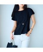 【エニィ スィス/any SiS】の【接触冷感】美人 フリルスリーブ カットソー ブラック|ID: prp329100004536415 ipo3291000000034280836