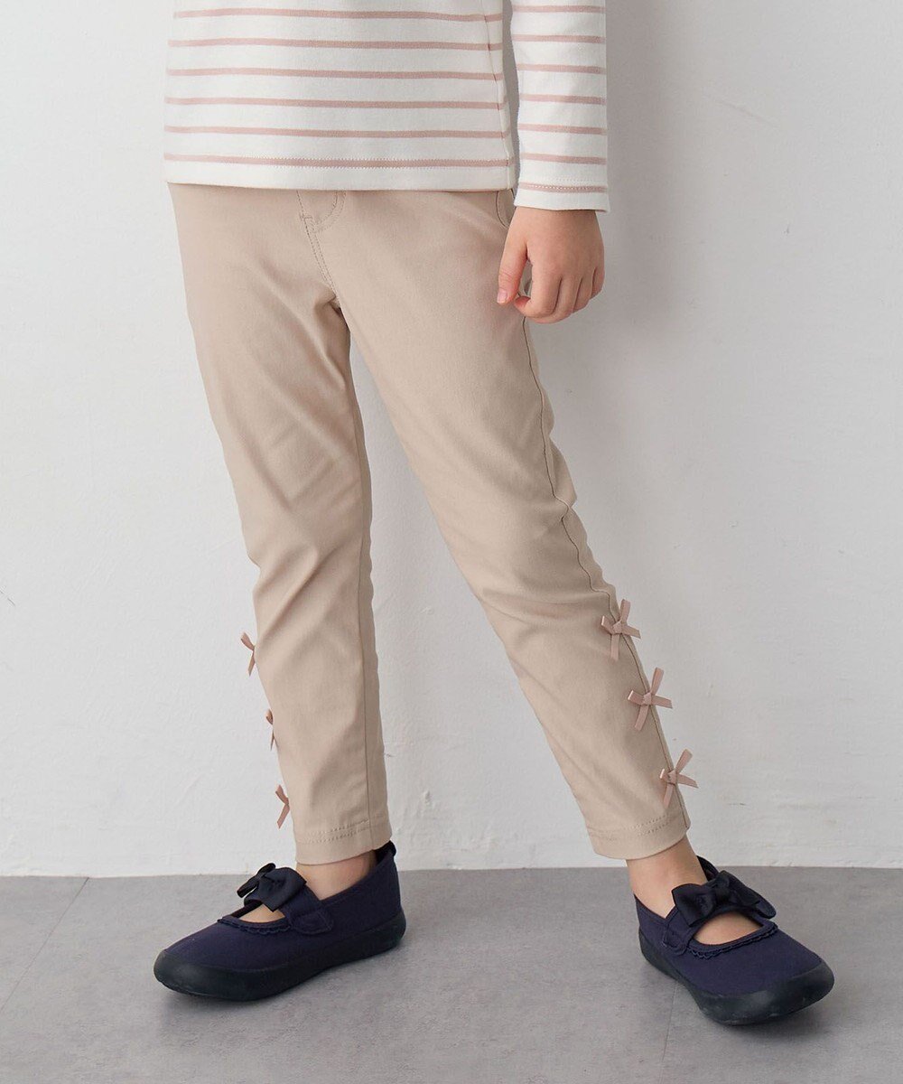 【エニファム/any FAM / KIDS】の7days ガーリー パンツ インテリア・キッズ・メンズ・レディースファッション・服の通販 founy(ファニー) 　ファッション　Fashion　キッズファッション　KIDS　ボトムス　Bottoms/Kids　ガーリー　Girly　ストレッチ　Stretch　ストレート　Straight　チューリップ　Tulip　ポケット　Pocket　リボン　Ribbon　A/W・秋冬　Aw・Autumn/Winter・Fw・Fall-Winter　再入荷　Restock/Back In Stock/Re Arrival　ミルキーベージュ|ID: prp329100004537251 ipo3291000000032062377