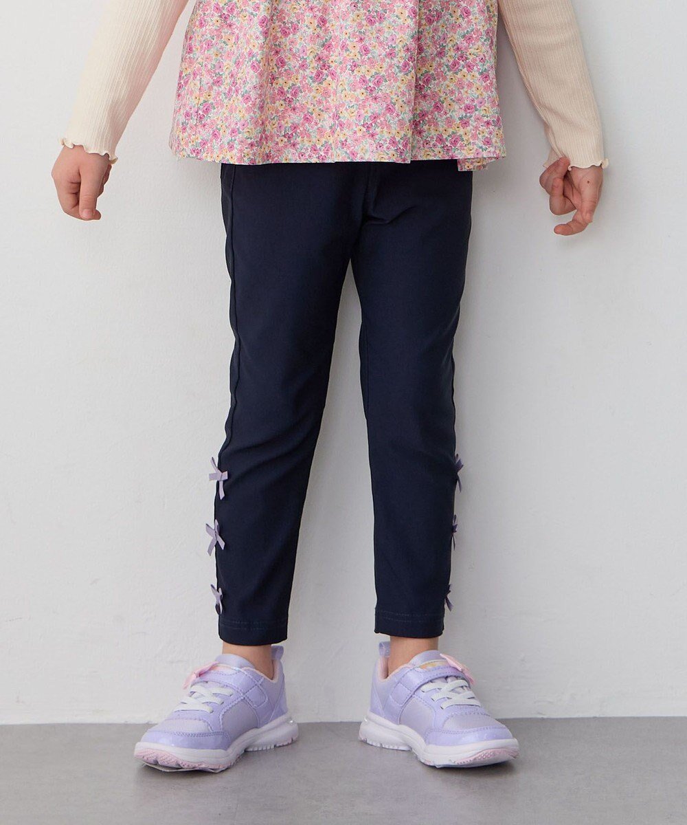 【エニファム/any FAM / KIDS】の7days ガーリー パンツ インテリア・キッズ・メンズ・レディースファッション・服の通販 founy(ファニー) 　ファッション　Fashion　キッズファッション　KIDS　ボトムス　Bottoms/Kids　ガーリー　Girly　ストレッチ　Stretch　ストレート　Straight　チューリップ　Tulip　ポケット　Pocket　リボン　Ribbon　A/W・秋冬　Aw・Autumn/Winter・Fw・Fall-Winter　再入荷　Restock/Back In Stock/Re Arrival　ネイビー|ID: prp329100004537251 ipo3291000000032062378