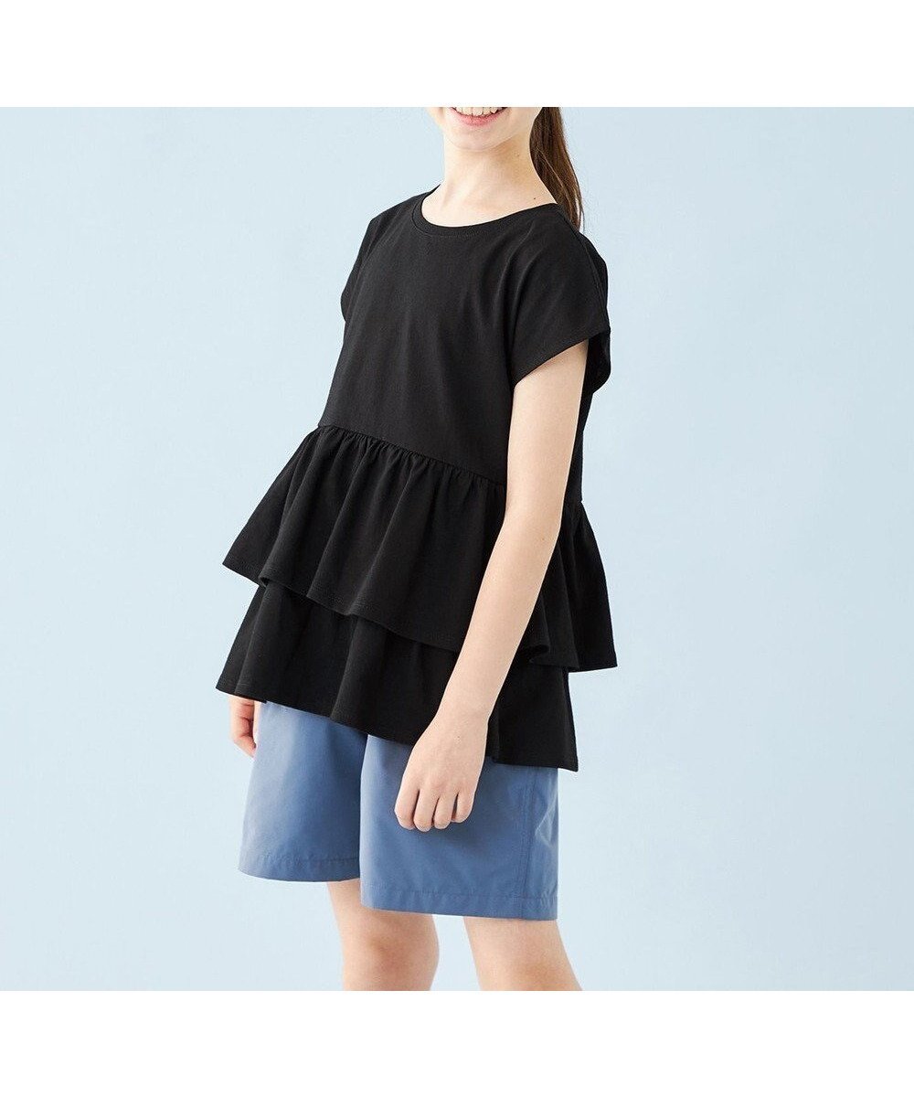 【アンフィーロ/UNFILO / KIDS】の【110-150cm】アソート デザインTシャツ インテリア・キッズ・メンズ・レディースファッション・服の通販 founy(ファニー) 　ファッション　Fashion　キッズファッション　KIDS　トップス・カットソー　Tops/Tees/Kids　NEW・新作・新着・新入荷　New Arrivals　カットソー　Cut And Sew　ショルダー　Shoulder　スリーブ　Sleeve　ティアード　Tiered　フリル　Frills　夏　Summer　春　Spring　S/S・春夏　Ss・Spring/Summer　ブラック[ティアード]|ID: prp329100004537265 ipo3291000000032062436