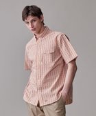 【ジェイ プレス/J.PRESS / MEN】の風が通るシアサッカーの清涼感【吸水速乾 / 高通気性】【クールマックス】サッカーギンガムチェック シャツ / B.D. オレンジ系3|ID: prp329100004537274 ipo3291000000032635034