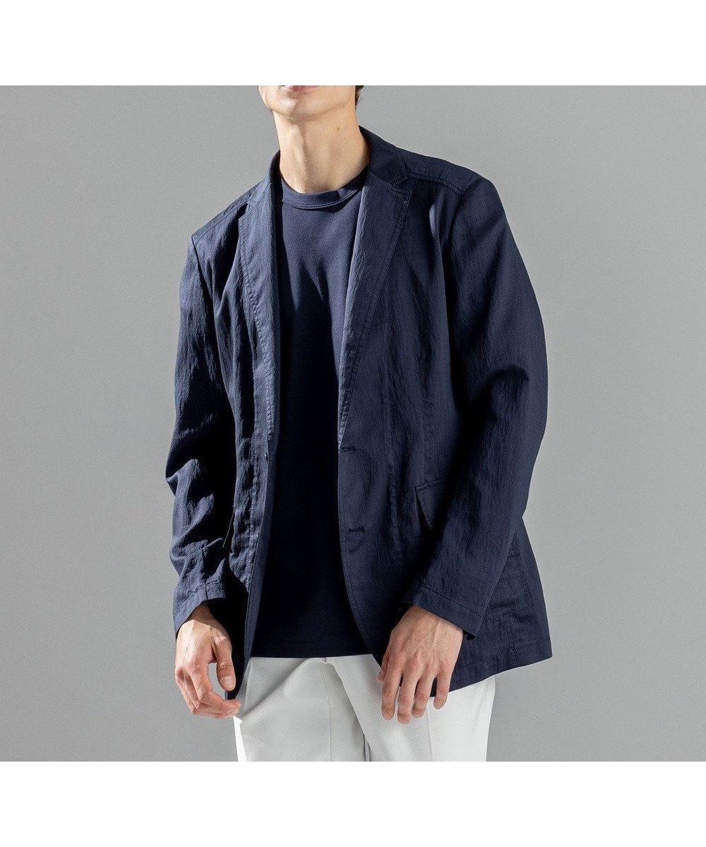 【ジョゼフ オム/JOSEPH HOMME / MEN】のストレッチマイヤー ジャケット インテリア・キッズ・メンズ・レディースファッション・服の通販 founy(ファニー) 　ファッション　Fashion　メンズファッション　Fashion for Men　アウター　Men's Coats Outerwear　テーラードジャケット　Tailored Jackets & Blazers　カーディガン　Cardigan, Knitwear　ジャケット　Jacket, Outerwear　ストレッチ　Stretch, Stretchy Fabric　センター　Center, Center Line　パッチ　Patch, Appliqué　ポケット　Pocket, Pocket Detail　夏　Summer　春　Spring　S/S・春夏　SS, Spring/Summer, Warm Season　軽量　Lightweight, Ultra Light　雑誌　Magazine, Fashion Magazine　ネイビー系|ID: prp329100004537287 ipo3291000000033616660