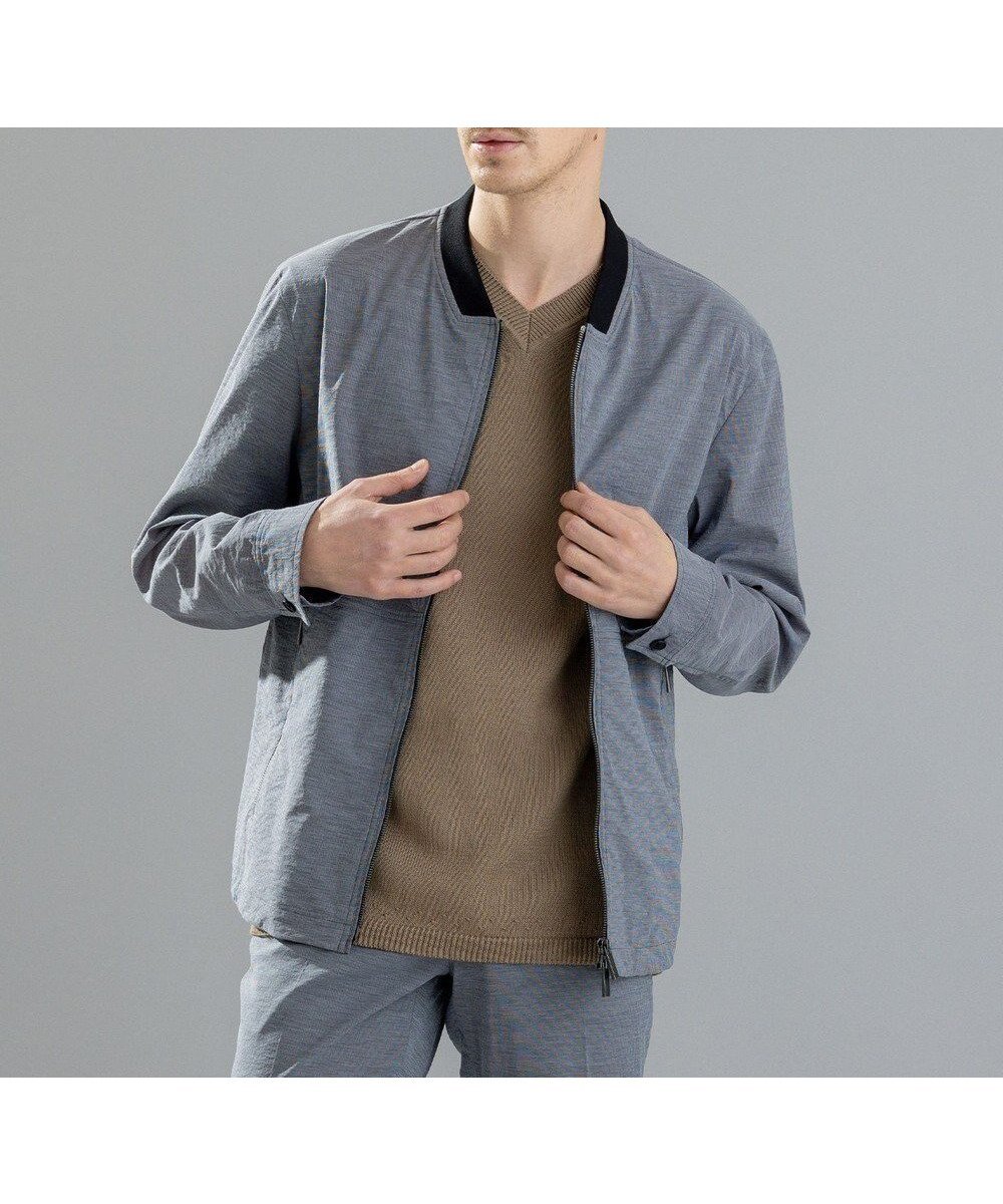 【ジョゼフ オム/JOSEPH HOMME / MEN】のスーパーストレッチウェザー ジップアップブルゾン インテリア・キッズ・メンズ・レディースファッション・服の通販 founy(ファニー) 　ファッション　Fashion　メンズファッション　MEN　アウター　Coats Outerwear/Men　ブルゾン　Blouson/Jackets　カフス　Cuffs　ジップ　Zip　ジャケット　Jacket　ストレッチ　Stretch　ドローコード　Draw Cord　フロント　Front　ブルゾン　Blouson　ポケット　Pocket　ワッシャー　Washer　夏　Summer　定番　Standard　春　Spring　S/S・春夏　Ss・Spring/Summer　軽量　Lightweight　ライトグレー系|ID: prp329100004537292 ipo3291000000032062594
