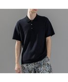 【ジョゼフ オム/JOSEPH HOMME / MEN】の【洗える】ジオメトリックボーダー ポロニット ネイビー系3|ID: prp329100004537299 ipo3291000000033344489