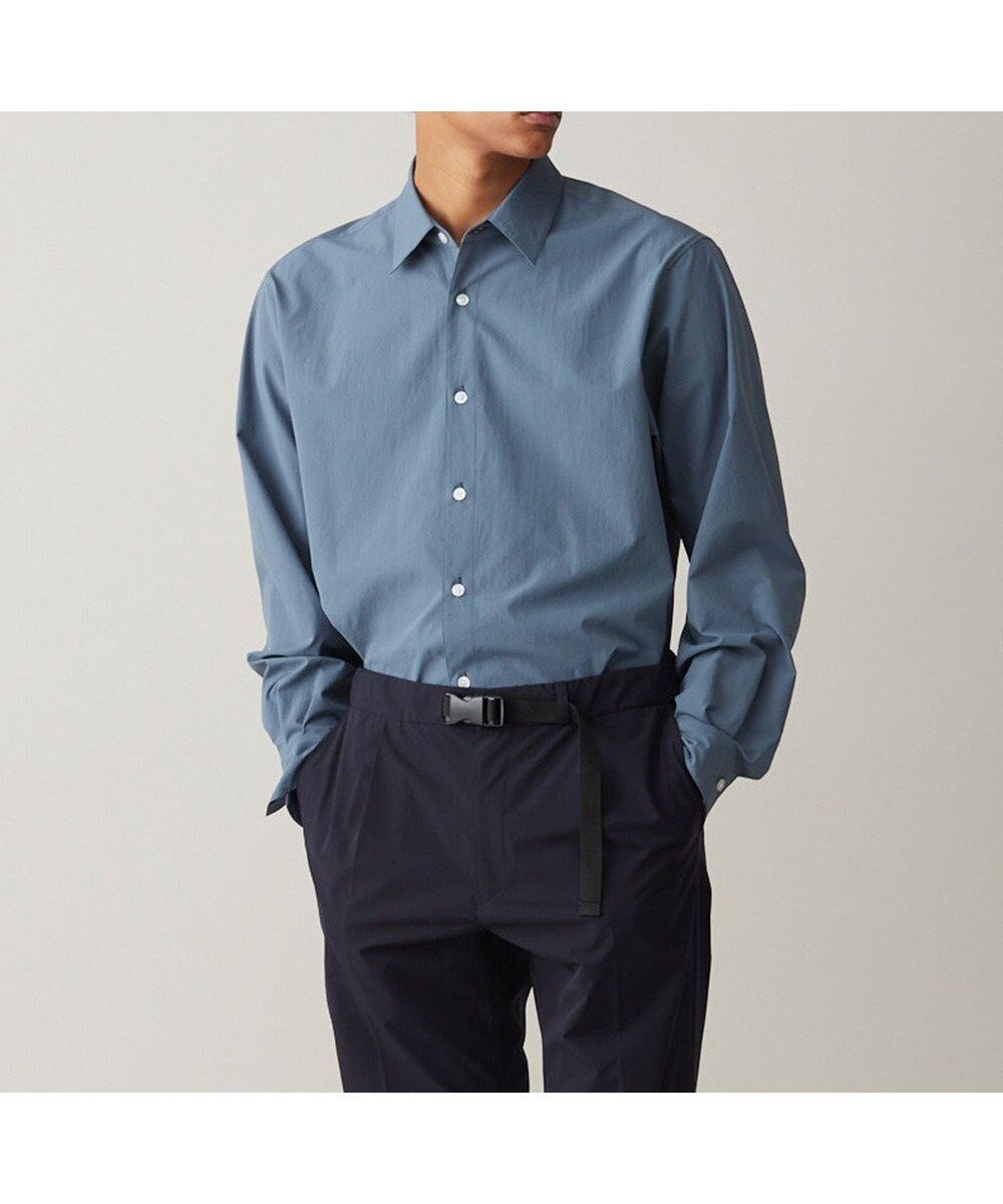【アンフィーロ/UNFILO / MEN】のコンフォート レギュラーカラーシャツ 24年秋冬商品 インテリア・キッズ・メンズ・レディースファッション・服の通販 founy(ファニー) 　ファッション　Fashion　メンズファッション　Fashion for Men　トップス・カットソー　Cut & Sew Tops　メンズシャツ　Shirts　吸水　Absorbent, Quick-Dry　軽量　Lightweight, Ultra Light　シンプル　Simple, Minimal　ストレッチ　Stretch, Stretchy Fabric　バランス　Balance, Style Balance　A/W・秋冬　Autumn/Winter　ダークブルー|ID: prp329100004537300 ipo3291000000033022420