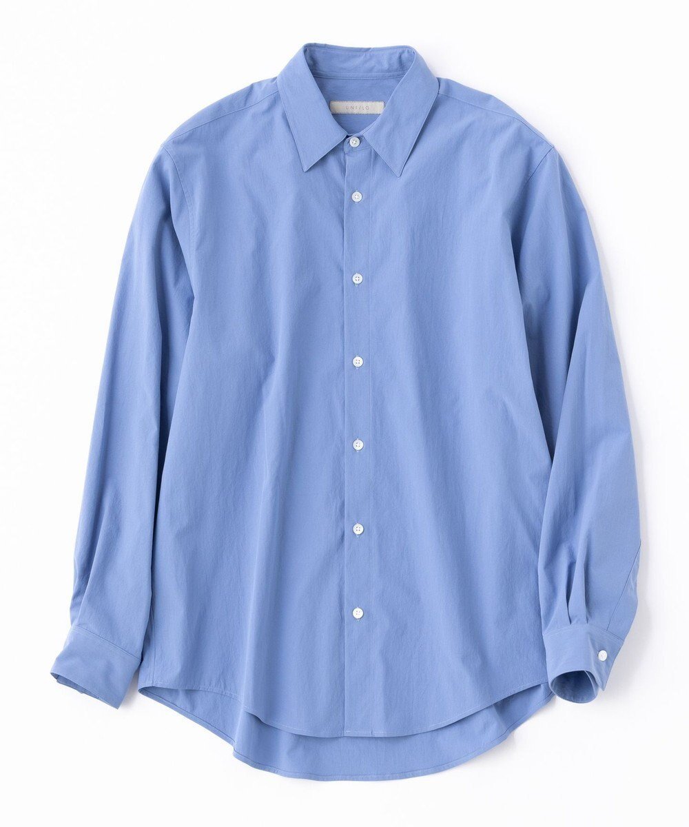 【アンフィーロ/UNFILO / MEN】のコンフォート レギュラーカラーシャツ 24年秋冬商品 インテリア・キッズ・メンズ・レディースファッション・服の通販 founy(ファニー) 　ファッション　Fashion　メンズファッション　Fashion for Men　トップス・カットソー　Cut & Sew Tops　メンズシャツ　Shirts　吸水　Absorbent, Quick-Dry　軽量　Lightweight, Ultra Light　シンプル　Simple, Minimal　ストレッチ　Stretch, Stretchy Fabric　バランス　Balance, Style Balance　A/W・秋冬　Autumn/Winter　スモーキー ブルー|ID: prp329100004537300 ipo3291000000033022421